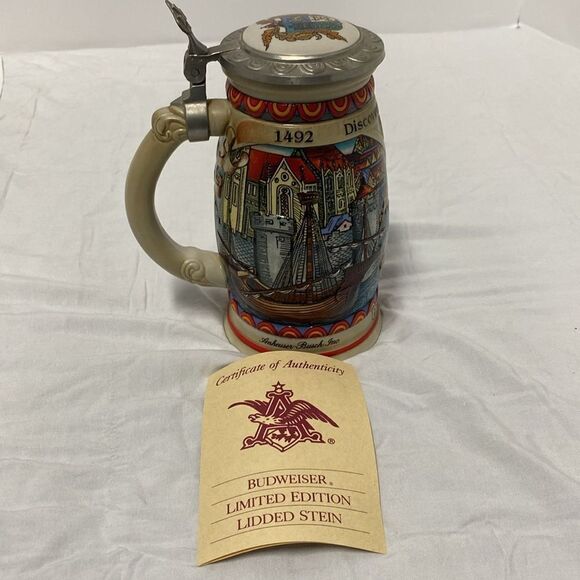 Budweiser Limited Edition Discovery Of America Series Nina 1989 Anheuser Busch - Picture 12 of 12